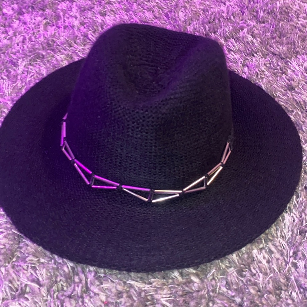 Crochet black hat